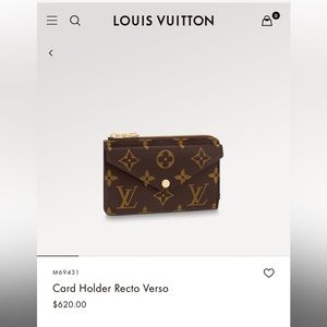 Louis Vuitton Card Holder Recto Verso
